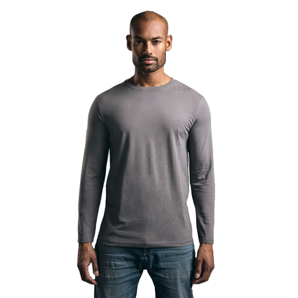 EXCD Langarmshirt Herren, Stahlgrau, L
