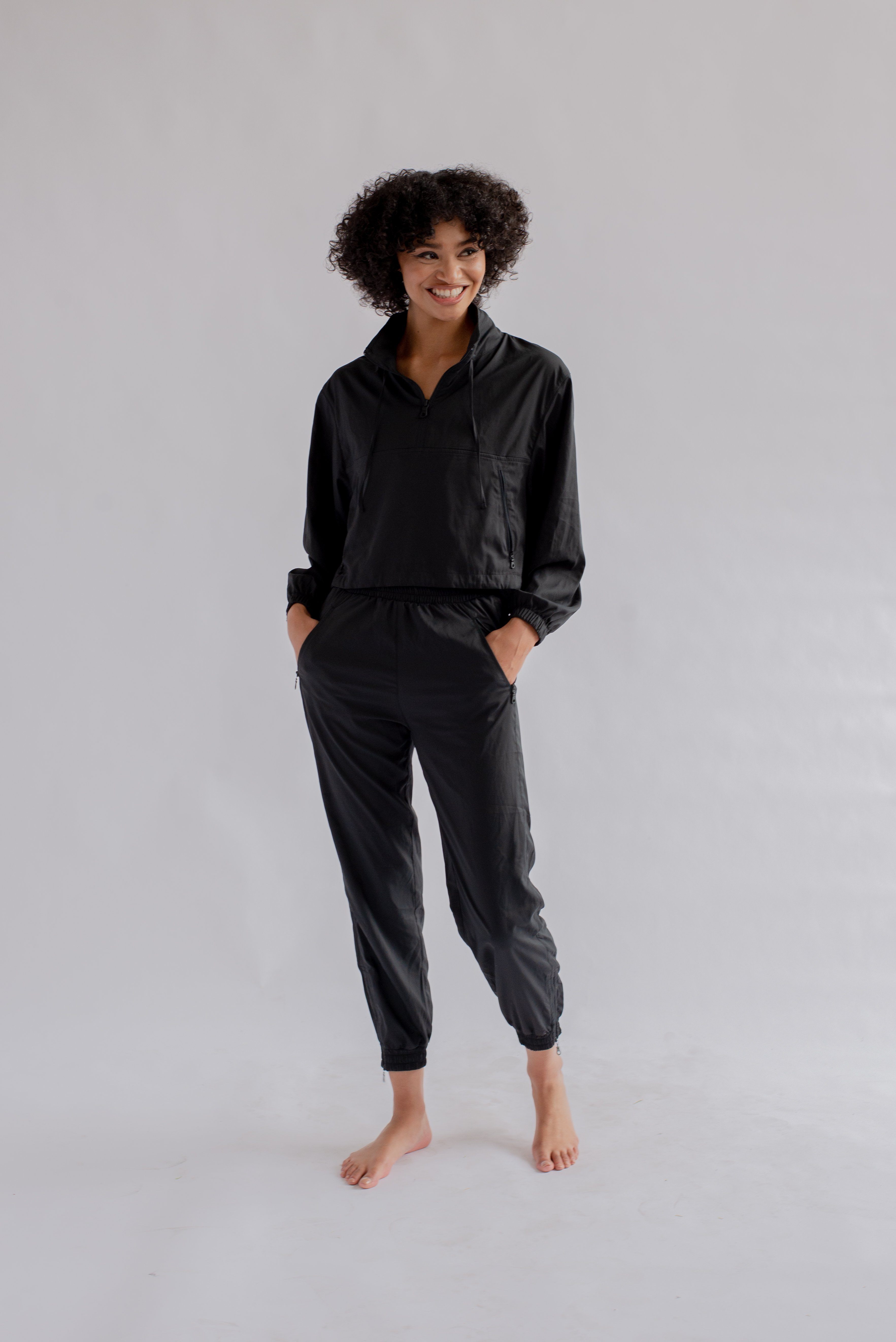 Girlfriend Collective Women's Summit Track Pant - Made From Recycled PET Bottles, Black / XXL
