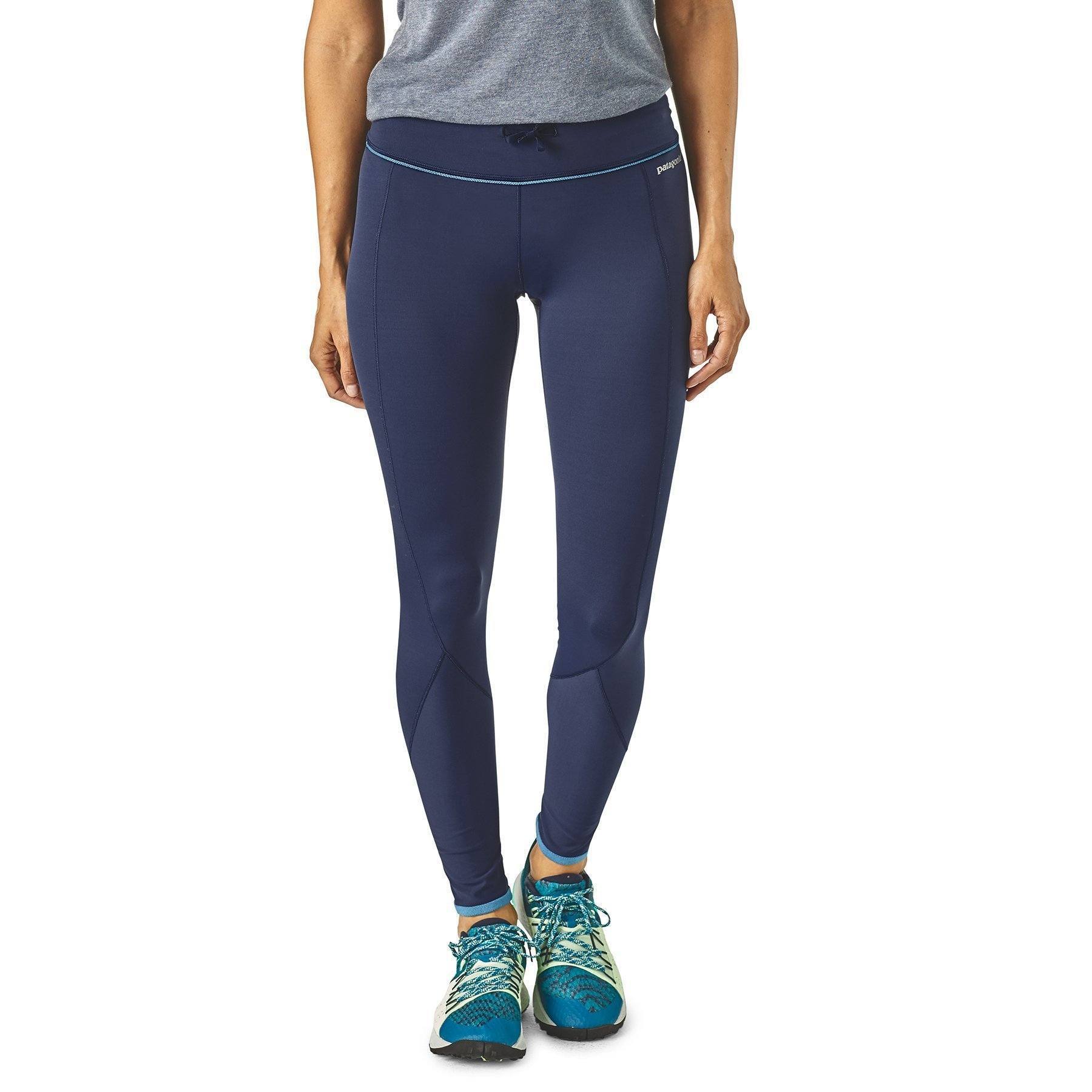 Patagonia Women's Peak Mission Running Tights - Recycled Polyester, Classic Navy / S