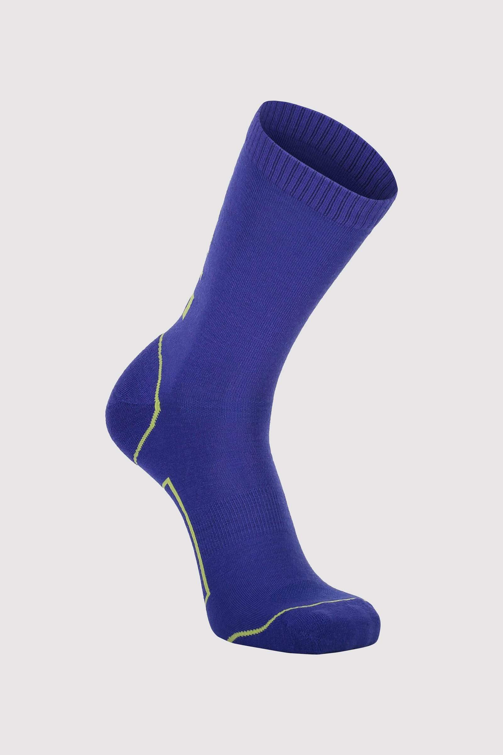 Mons Royale Unisex Tech Bike Sock 2.0 - Merino Wool, Ultra Blue / 42-44