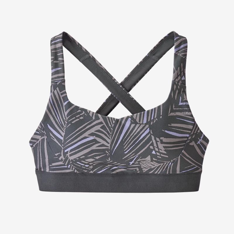 Patagonia Women's Switchback Sports Bra - Recycled Polyester, Rain Fern: Smolder Blue / L