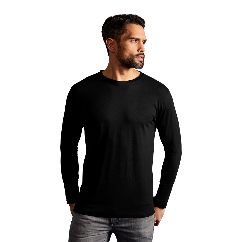 Premium Langarmshirt Herren, Schwarz, XL