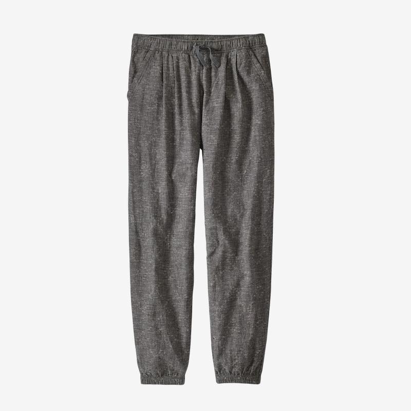 Patagonia Women's Island Hemp Beach Pants, Goshawk Dobby: Ink Black / L