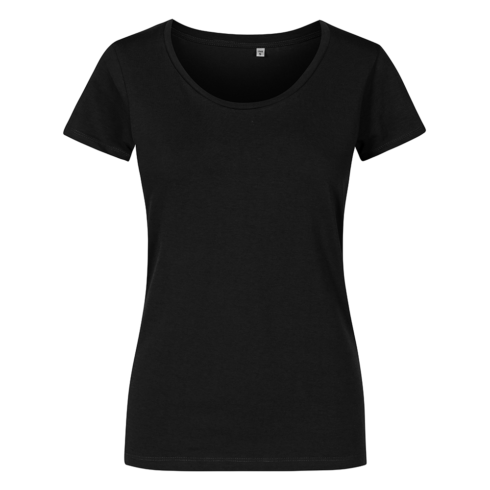 X.O Deep Scoop T-Shirt Plus Size Damen, Schwarz, XXXL