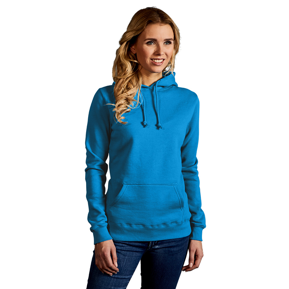 Basic Hoodie 80-20 Damen, Türkis, XL