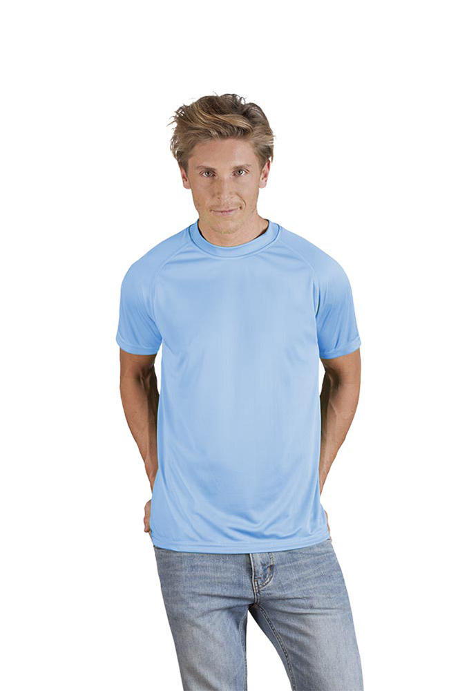 Sport T-Shirt Herren, Himmelblau, L