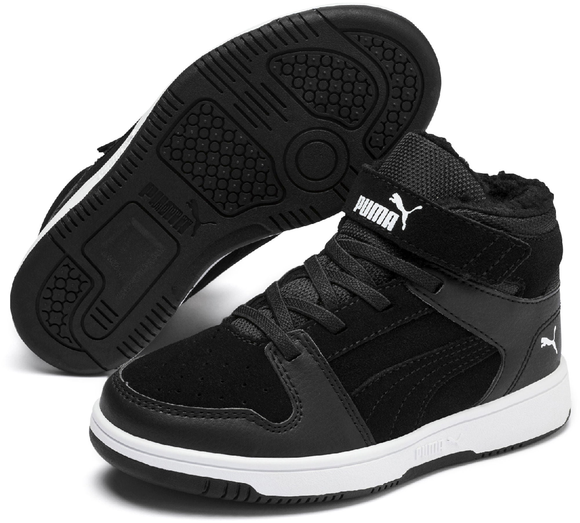 Puma Rebound Lay Up Fur PS Sneaker, Black 28