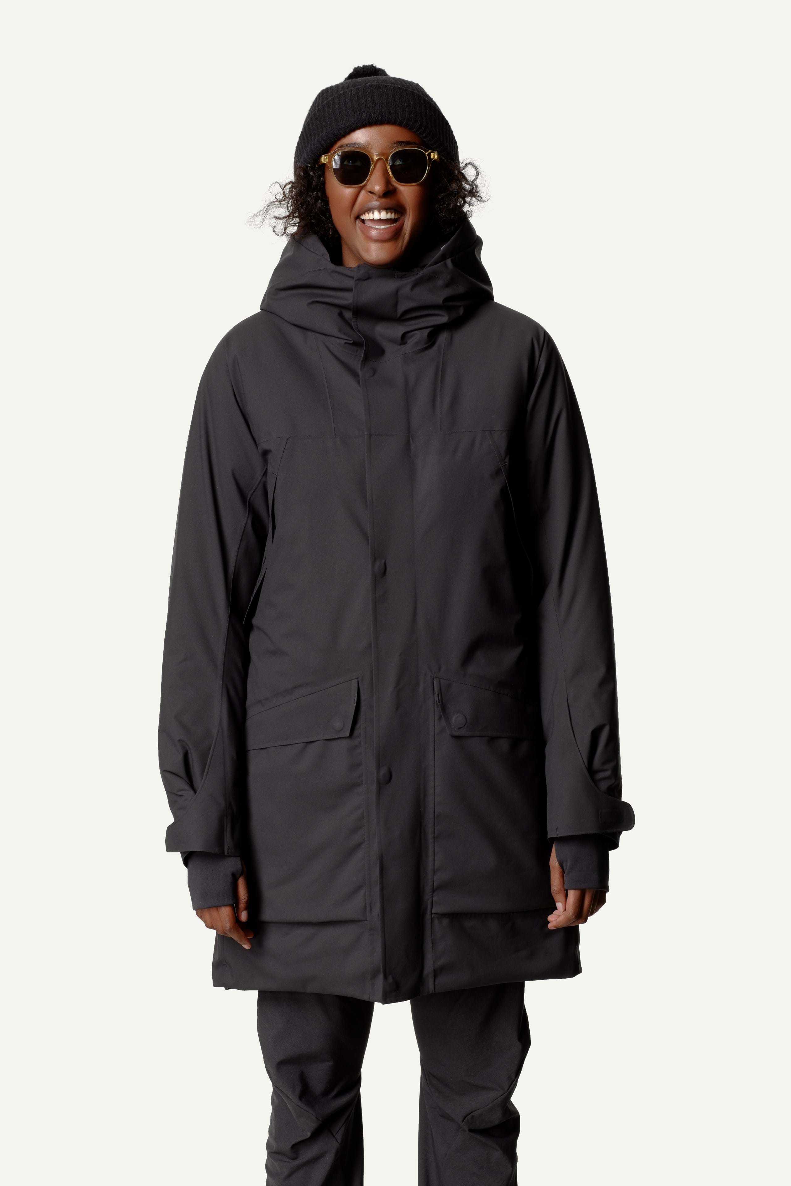Houdini Women's Fall in Parka - Recycled Polyester, True Black / S