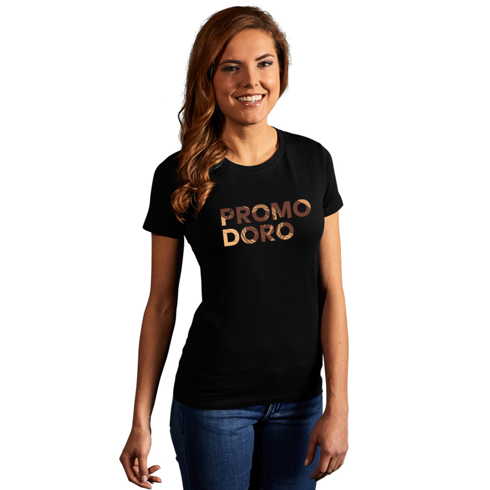 Print "promodoro guitar" Premium T-Shirt Damen, Schwarz, L