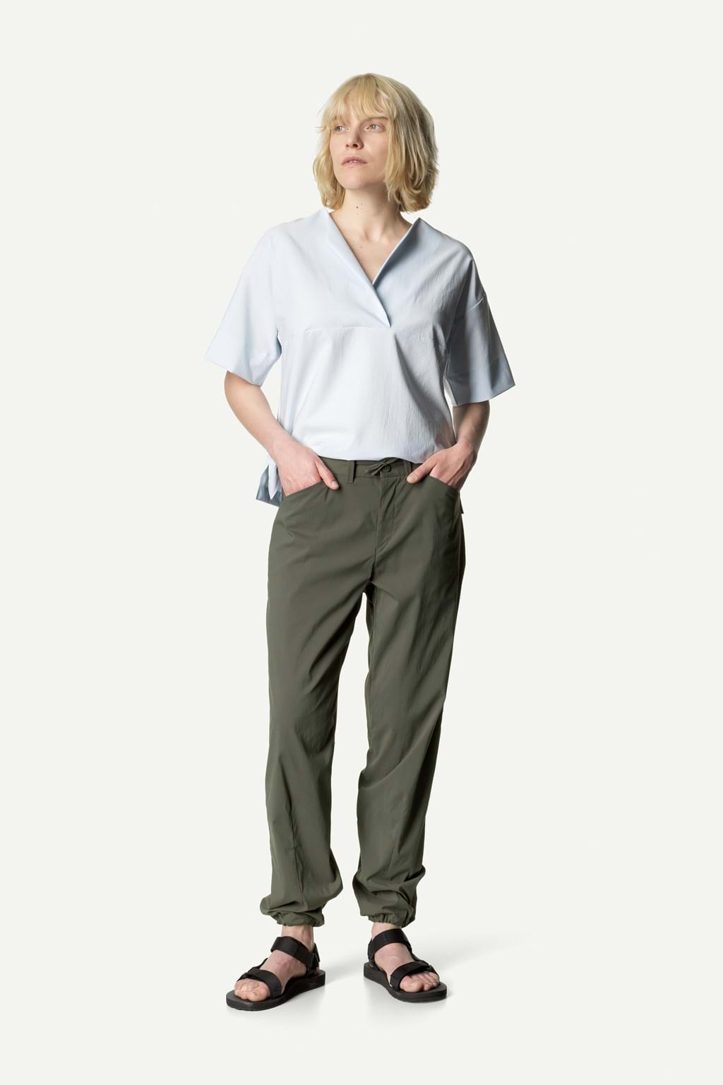 Houdini Women's Wadi Pants - Circular Production, Baremark Green / L