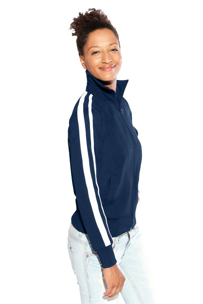 Trainings Jacke mit Streifen Damen Sale, Marineblau, L
