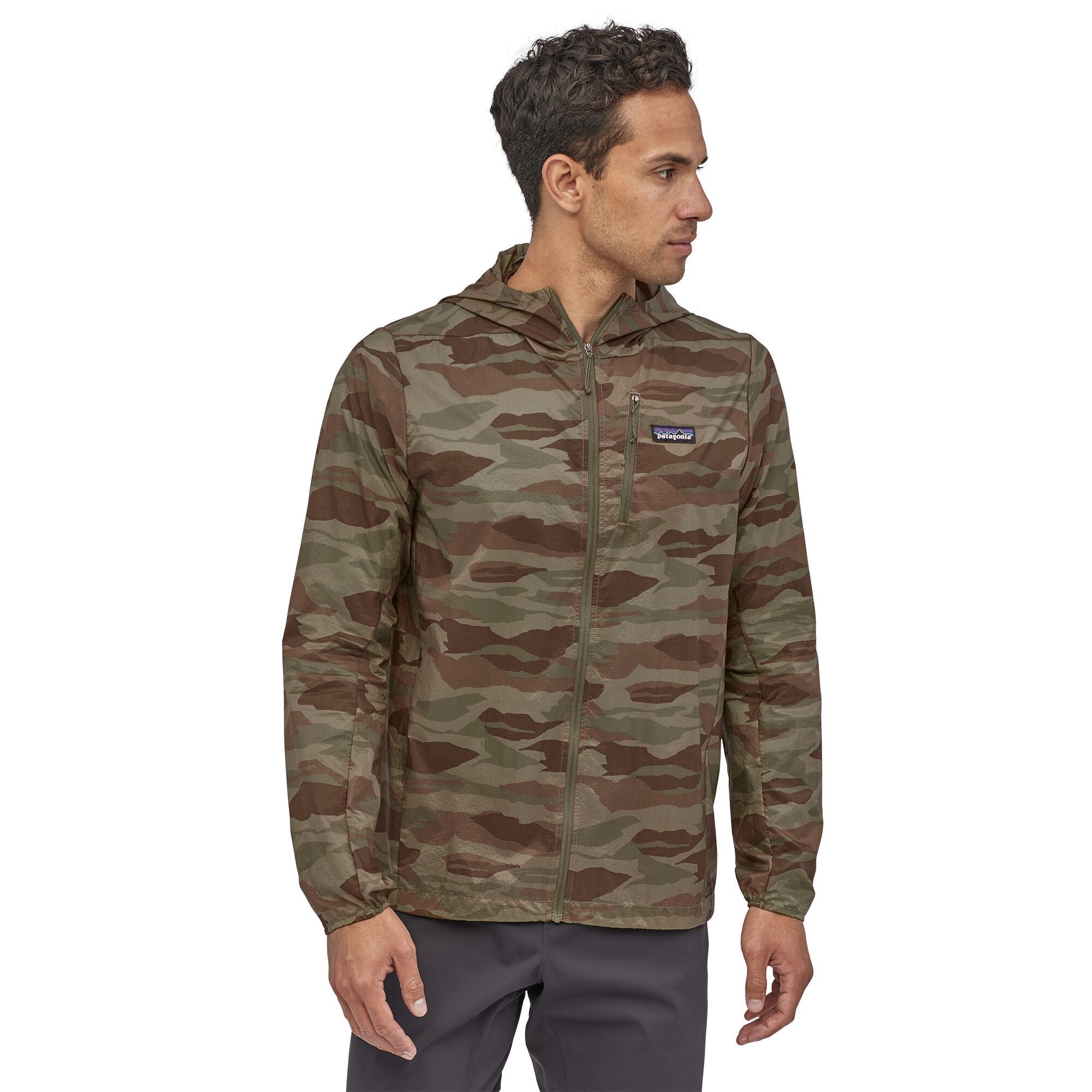 Patagonia Men's Houdini® Jacket - 100% Recycled Nylon, Bear Witness Camo / S