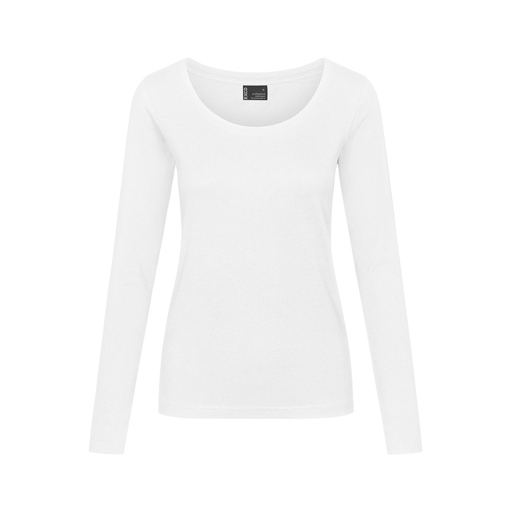 EXCD Langarmshirts Plus Size Damen, Weiß, XXL