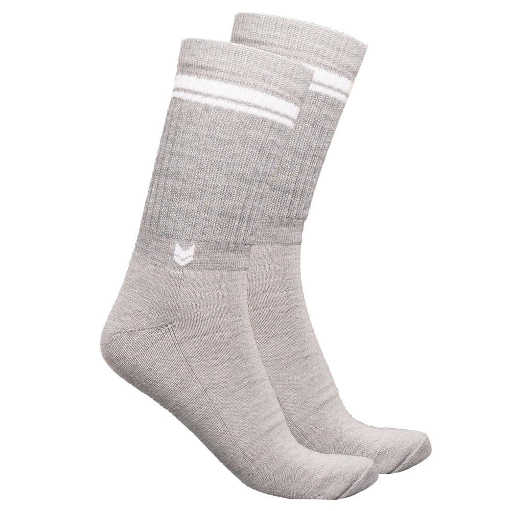 VAI-KØ Crew Sock - Organic Merino Wool, Light Grey / 35-38