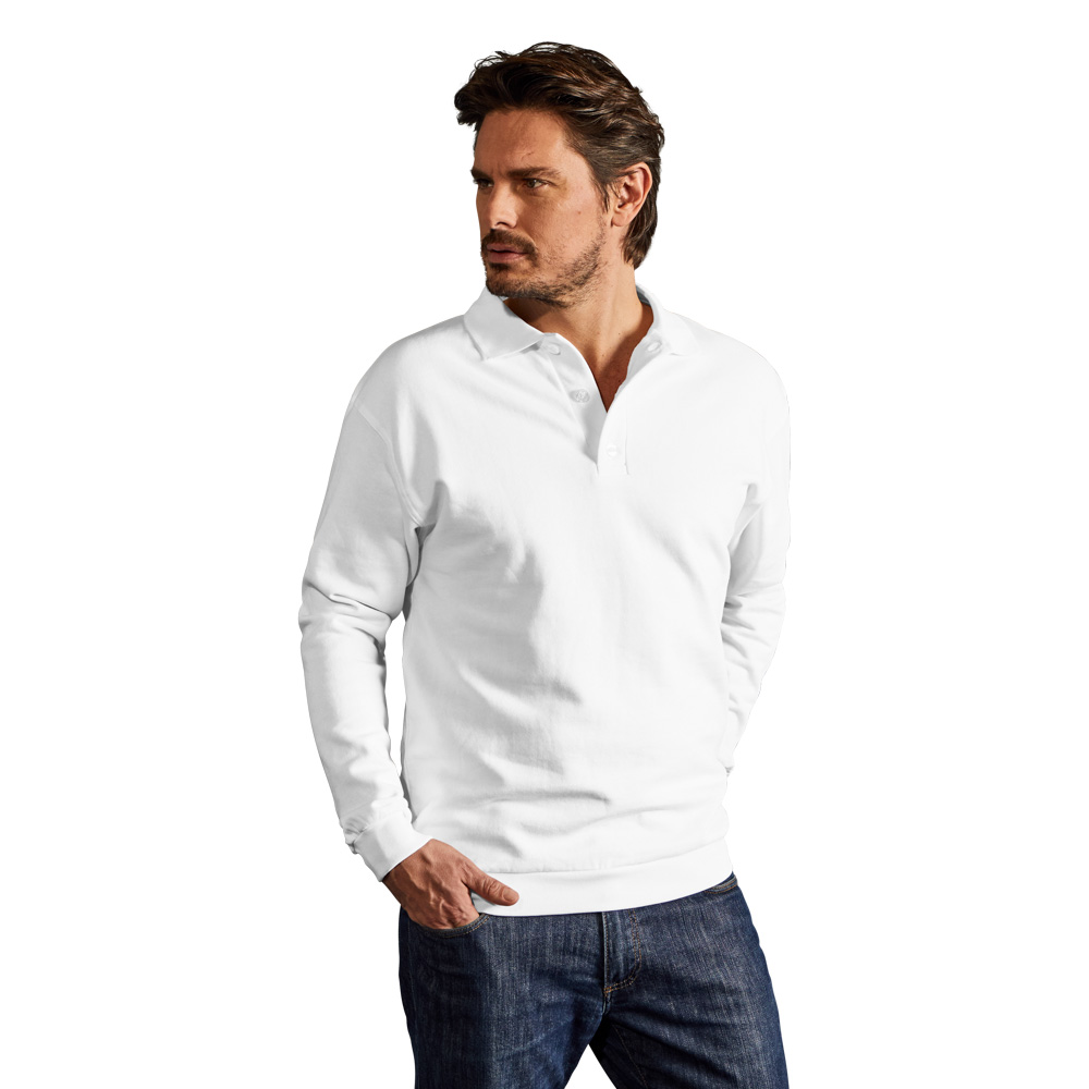 Polo-Sweatshirt Herren Sale, Weiß, L