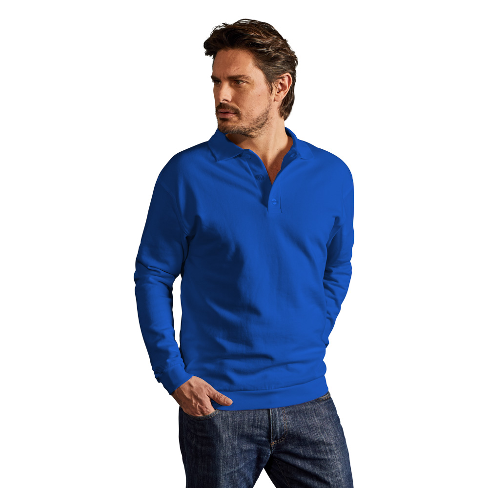 Polo-Sweatshirt Herren, Königsblau, L