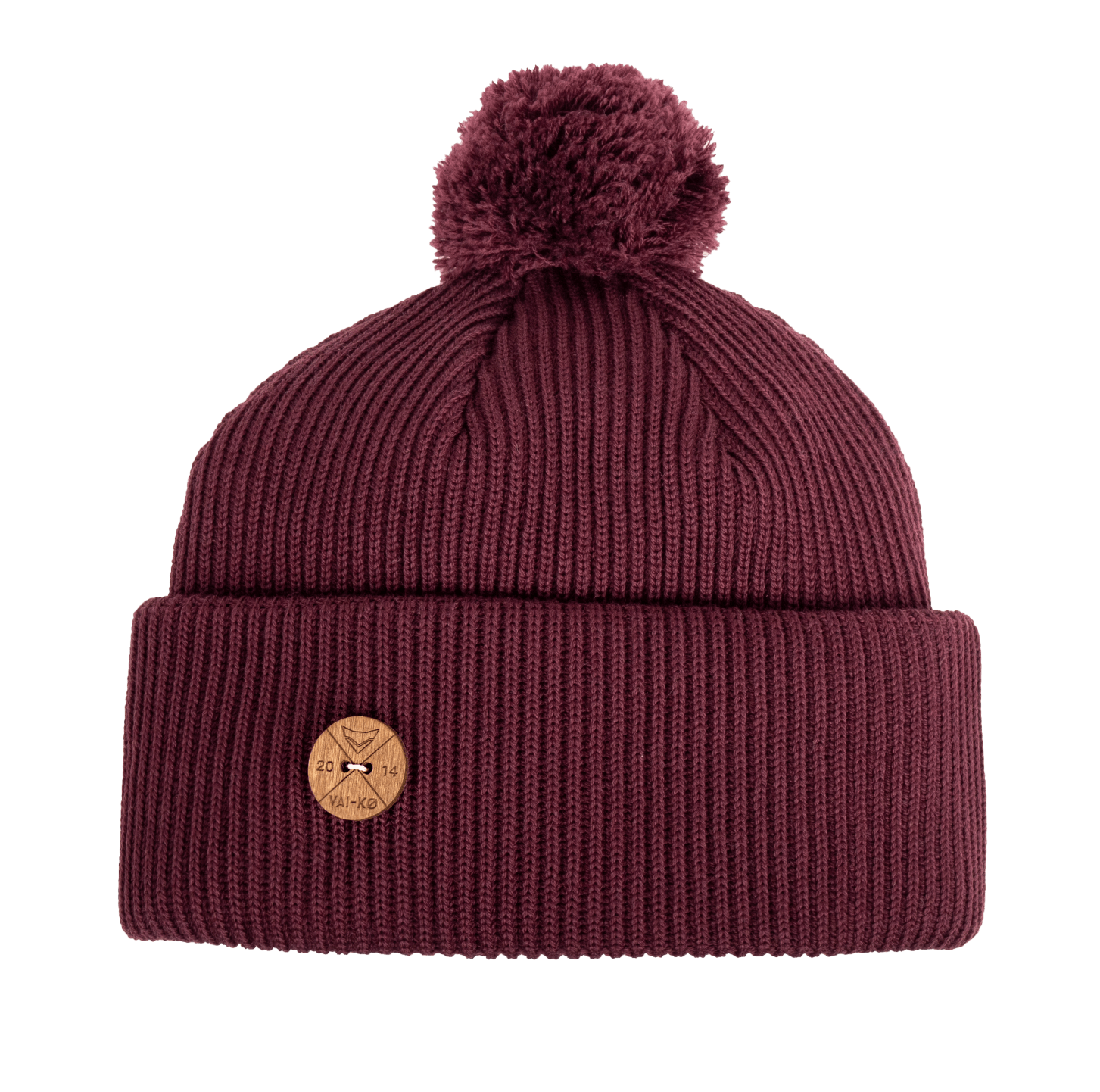 VAI-KØ Timberjack Pom Beanie - Merino Wool, Syrah