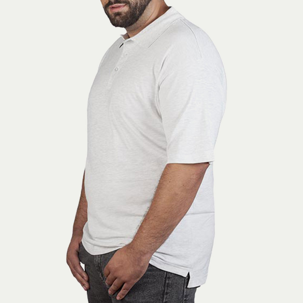 Superior Poloshirt Plus Size Herren, Hellgrau-Melange, 4XL