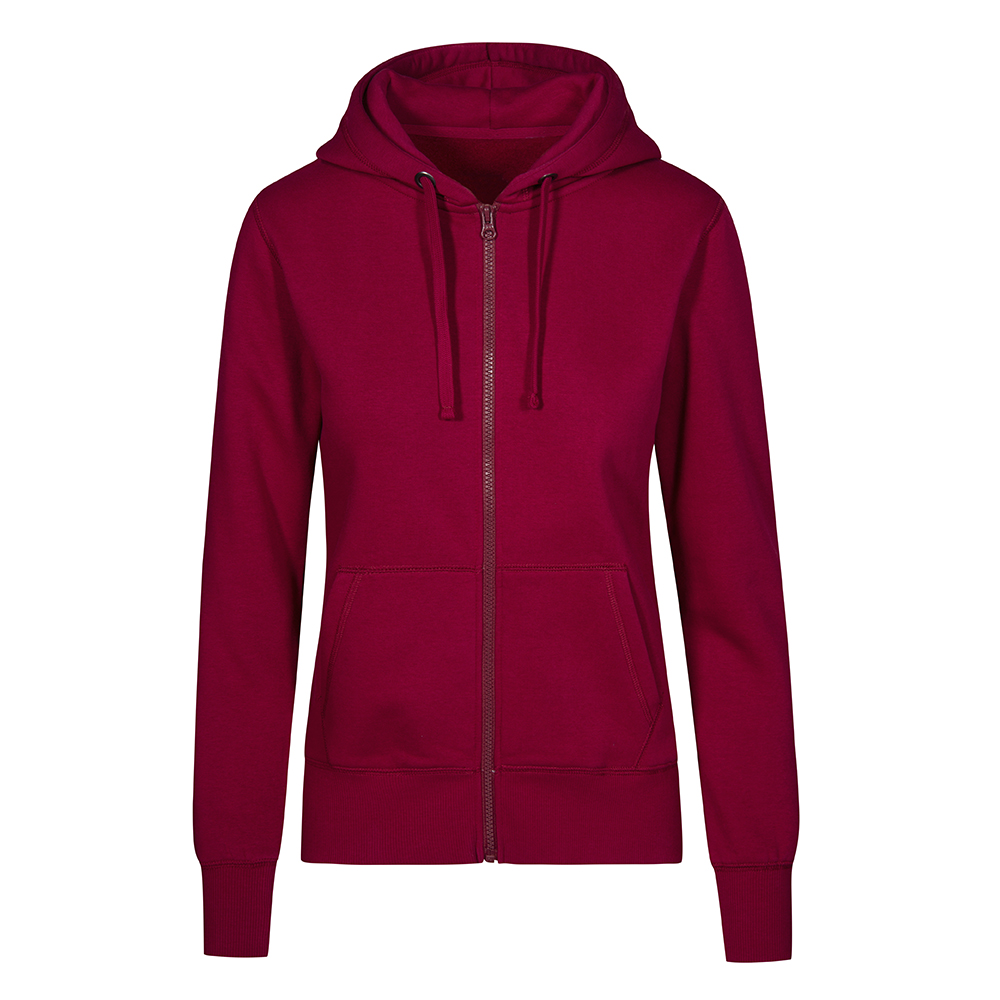 X.O Zip Hoodie Jacke Plus Size Damen, Himbeere, XXXL