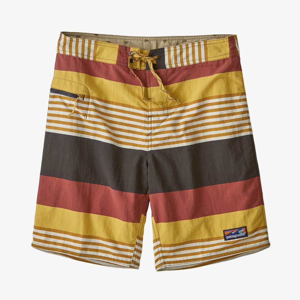Patagonia Men's Wavefarer® Boardshorts - 19" - Recycled Nylon, Fitz Stripe: Surfboard Yellow / 30