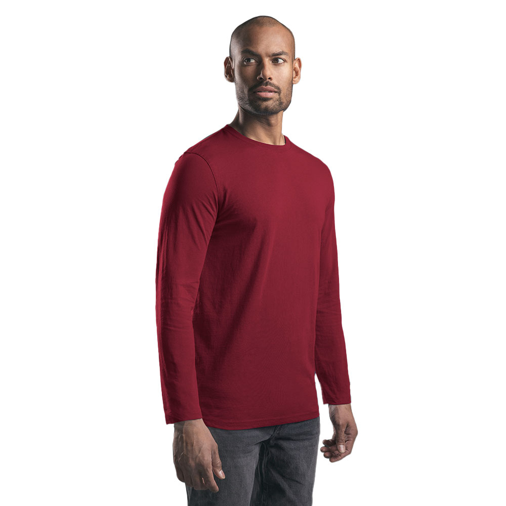 EXCD Langarmshirt Herren, Granat, L
