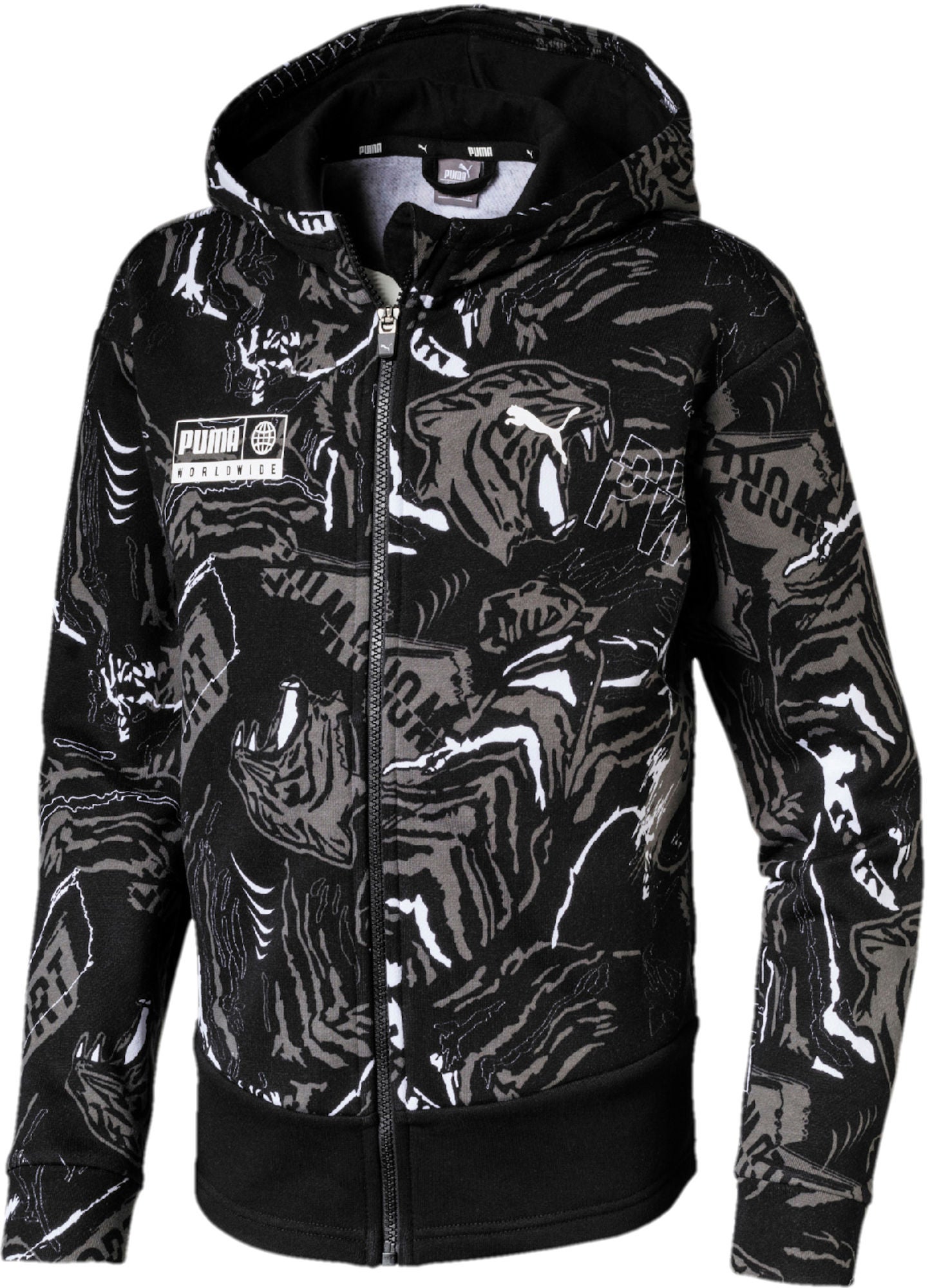 Puma Alpha Aop Sweat Jacke, Black 92