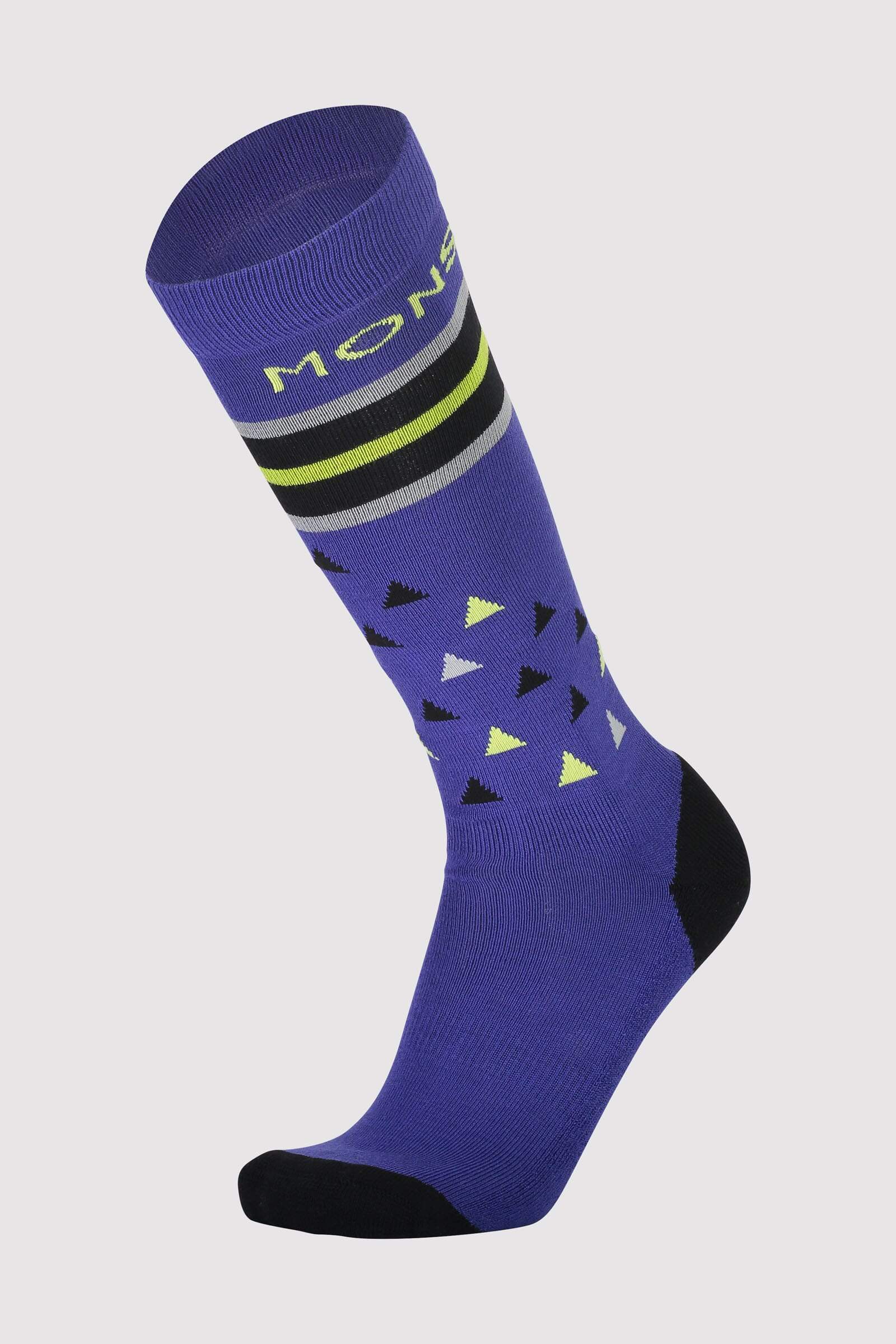 Mons Royale Men's Lift Access Sock - Merino Wool, Ultra Blue / Black / M (42-44)
