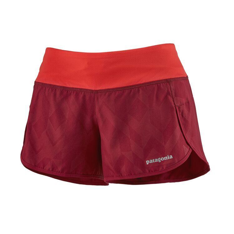 Patagonia Women's Strider Pro Running Shorts - 3 1/2", Fast Quilt Emboss: Roamer Red / S