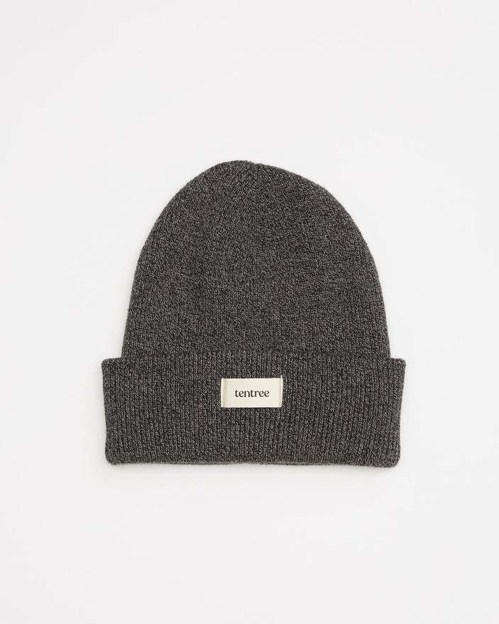 Tentree Unisex Cotton Patch Beanie, Meteorite Black Marled