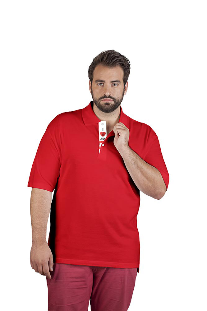 Fanshirt Österreich Superior Poloshirt Plus Size Herren, Rot, 4XL