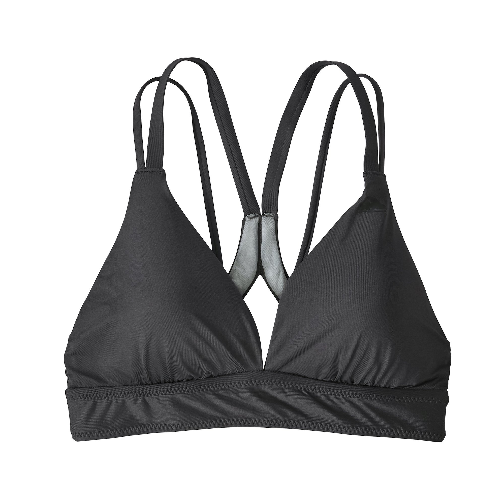 Patagonia Women's Nanogrip Sunset Swell Bikini Top, Ink Black / S