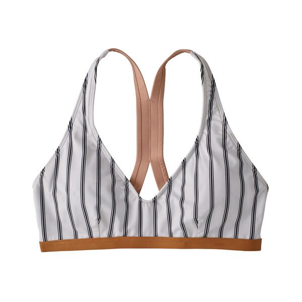 Patagonia Women's Bottom Turn Bikini Top - Recycled Nylon, Sentinel Stripe: Ink Black / XS