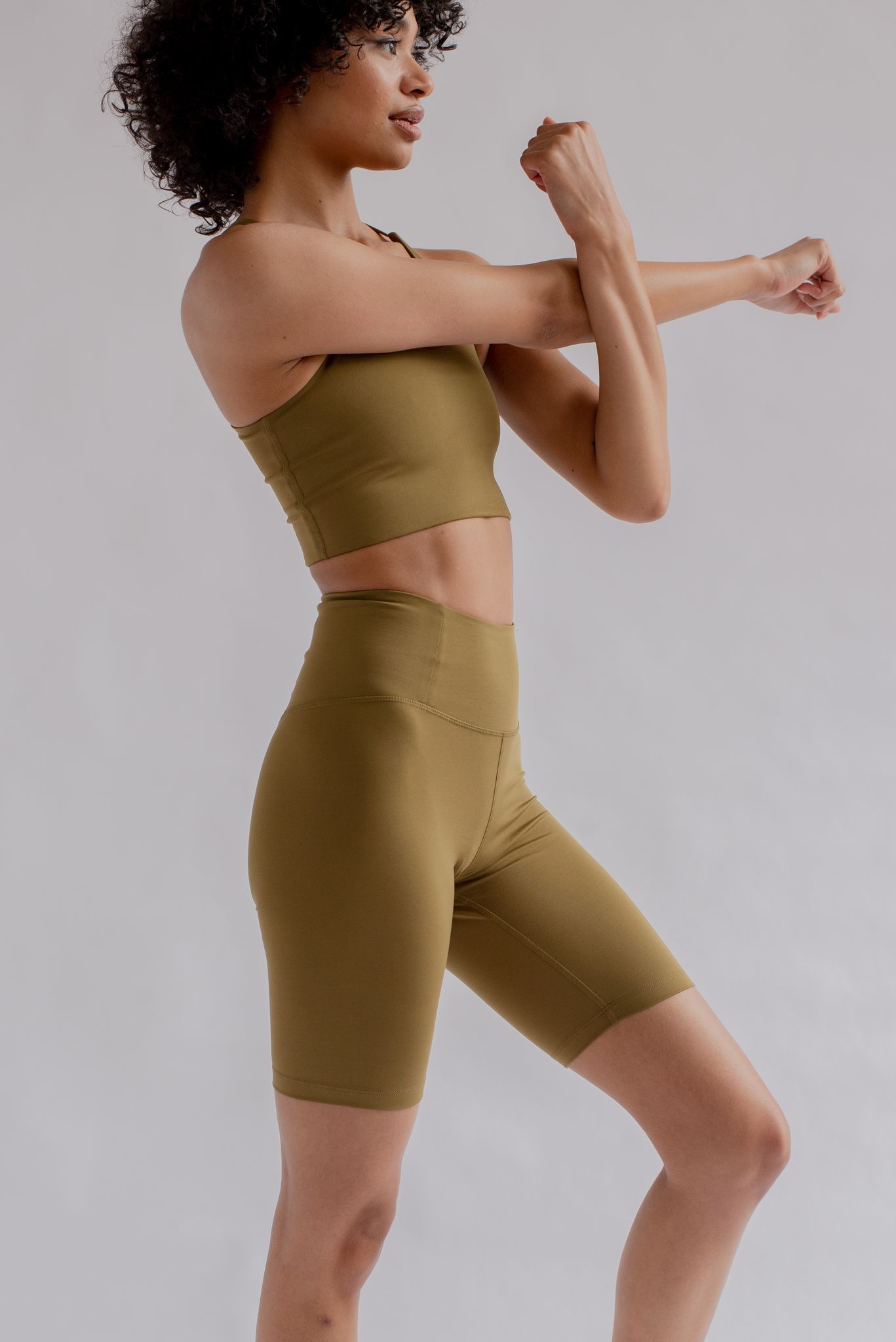 Girlfriend Collective Women's Float High-Rise Bike Short, Fern / XS