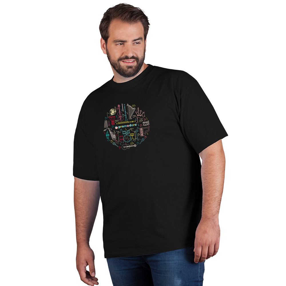 Print "promodoro orchestra" Premium T-Shirt Plus Size Herren, Schwarz, 4XL