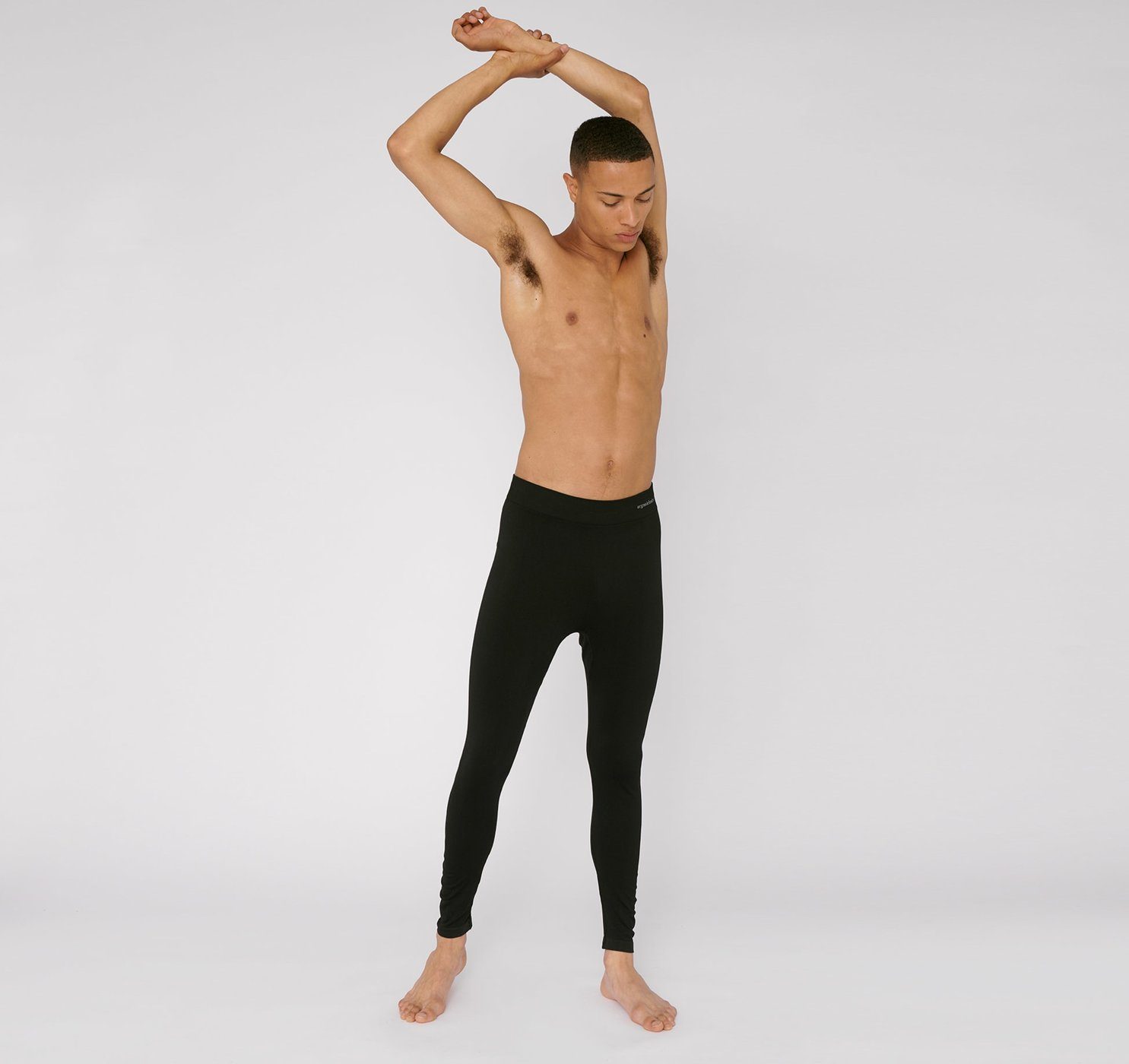 Organic Basics Men's SilverTech Active Running Tights, Black / S-M