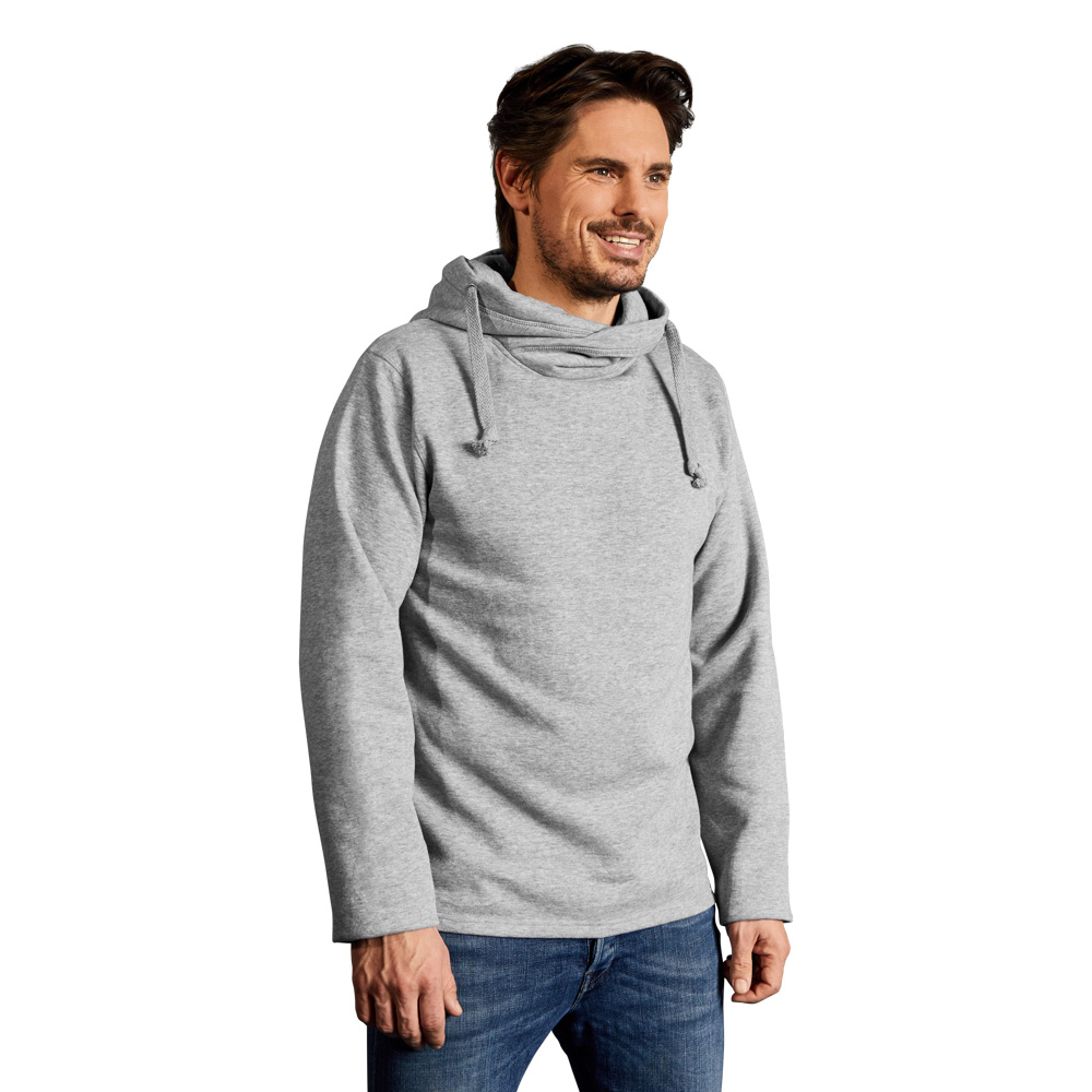 Heather Hoodie 60-40 Herren, Grau-Melange, L