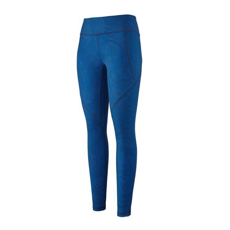 Patagonia Women's Centered Tights - Recycled Polyester, Terraced Fields: Bayou Blue / XS