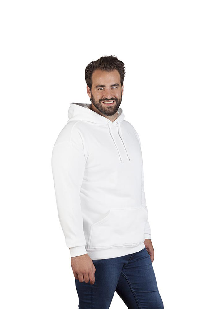 Basic Hoodie 80-20 Plus Size Herren, Weiß, 4XL