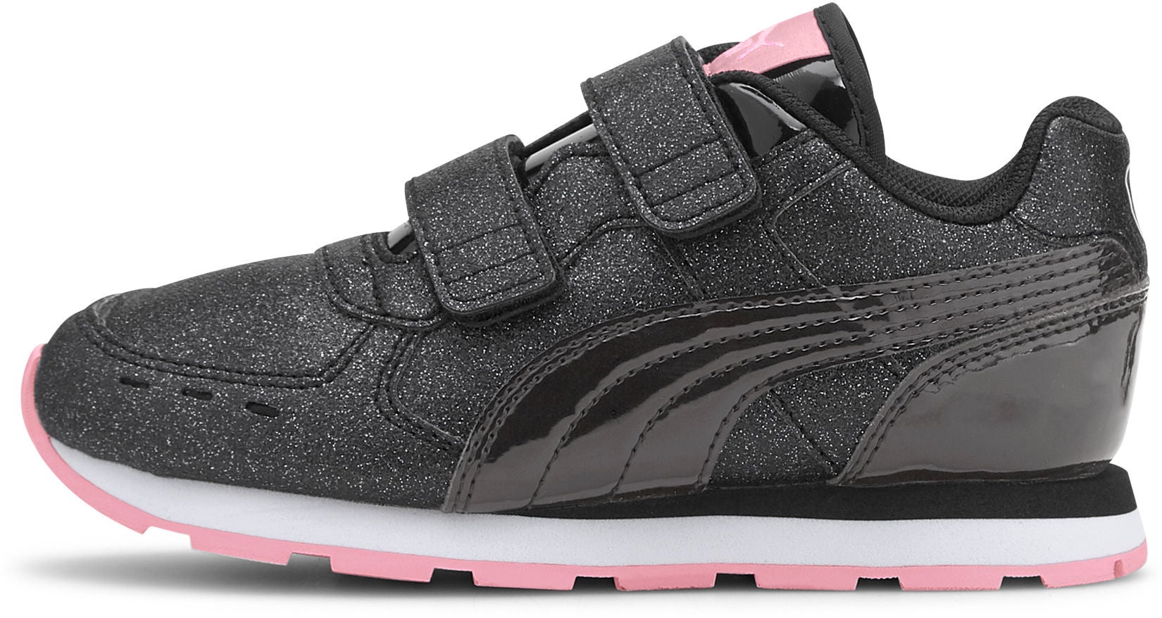 Puma Vista Glitz V PS Sneaker, Black, 30