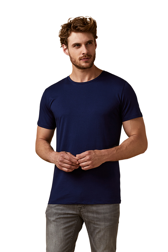 X.O Rundhals T-Shirt Herren, Französisch-Marineblau, XXL
