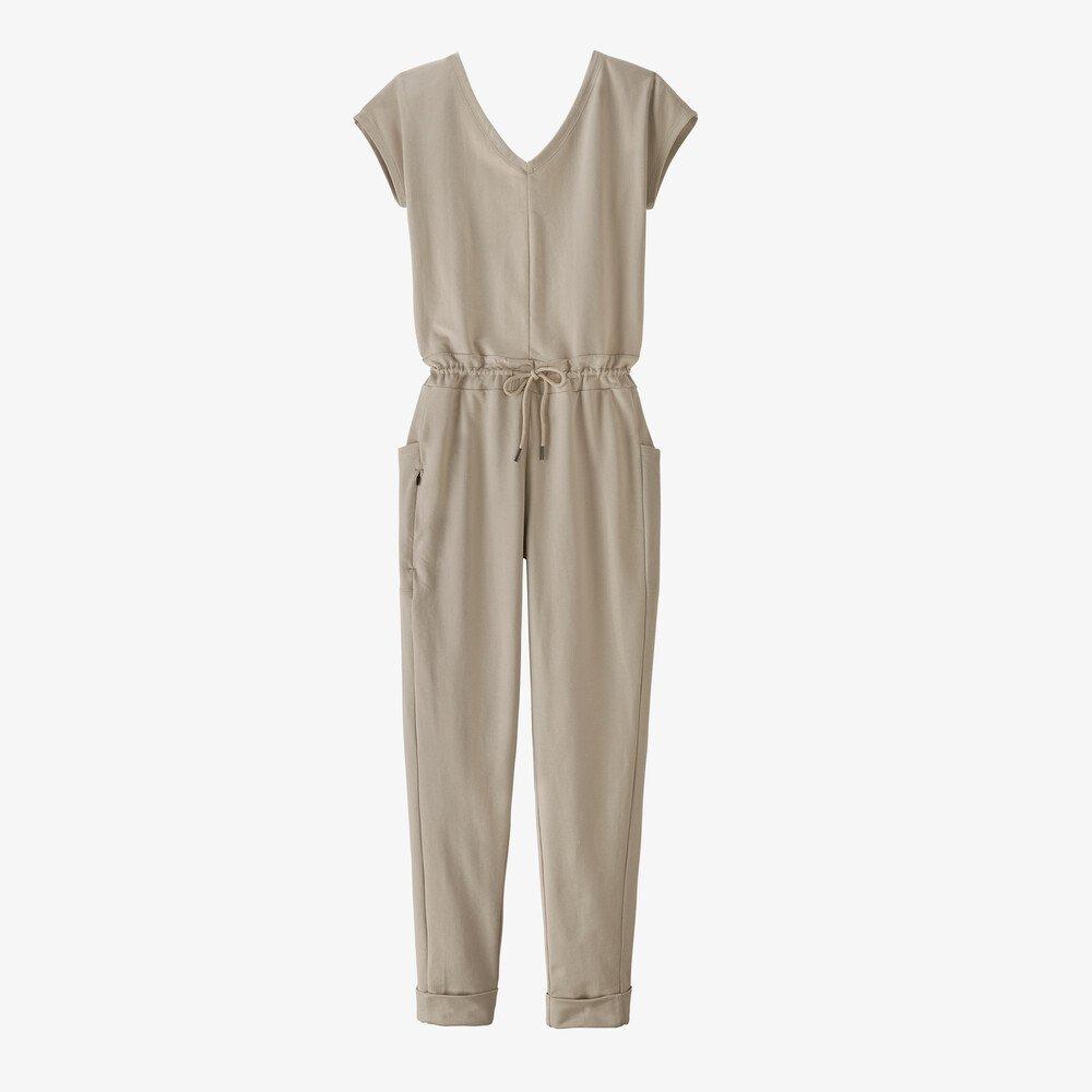Patagonia Women's Organic Cotton Roaming Jumpsuit, Pumice / XS