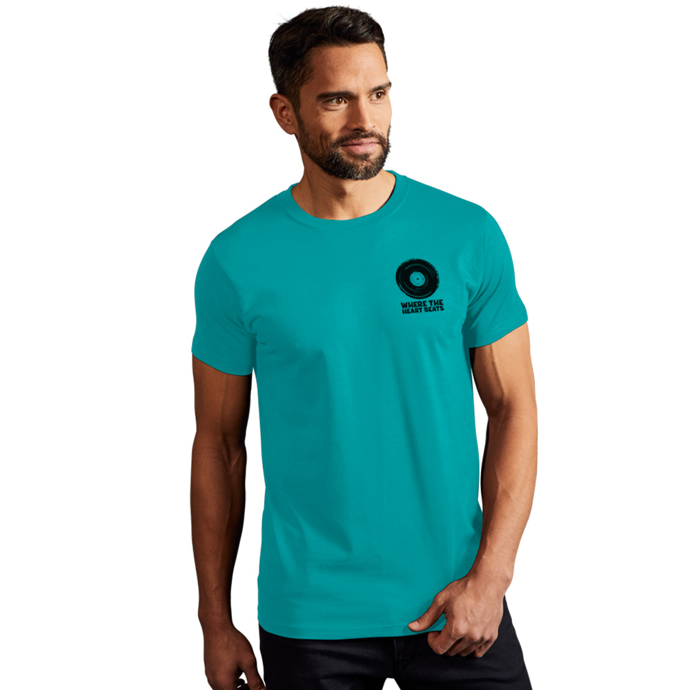 Print "promodoro heart beats" Premium T-Shirt Herren, Jade, XXL