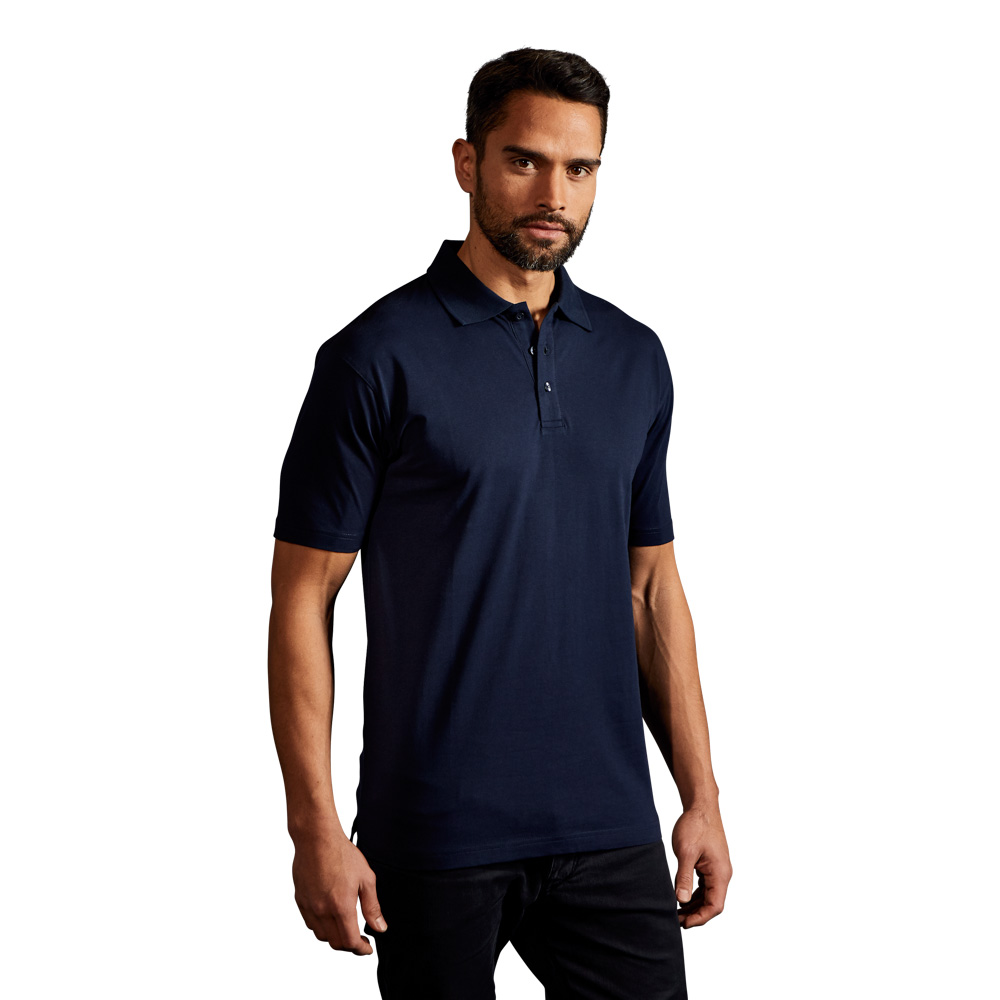 Jersey Poloshirt Herren, Marineblau, XXL