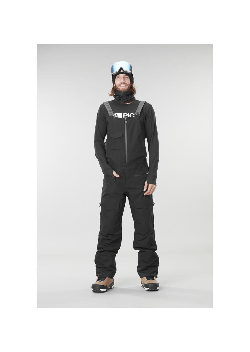 Picture Organic Men's U77 BIB - Made From Biosourced and Recycled Polyester, Black / M