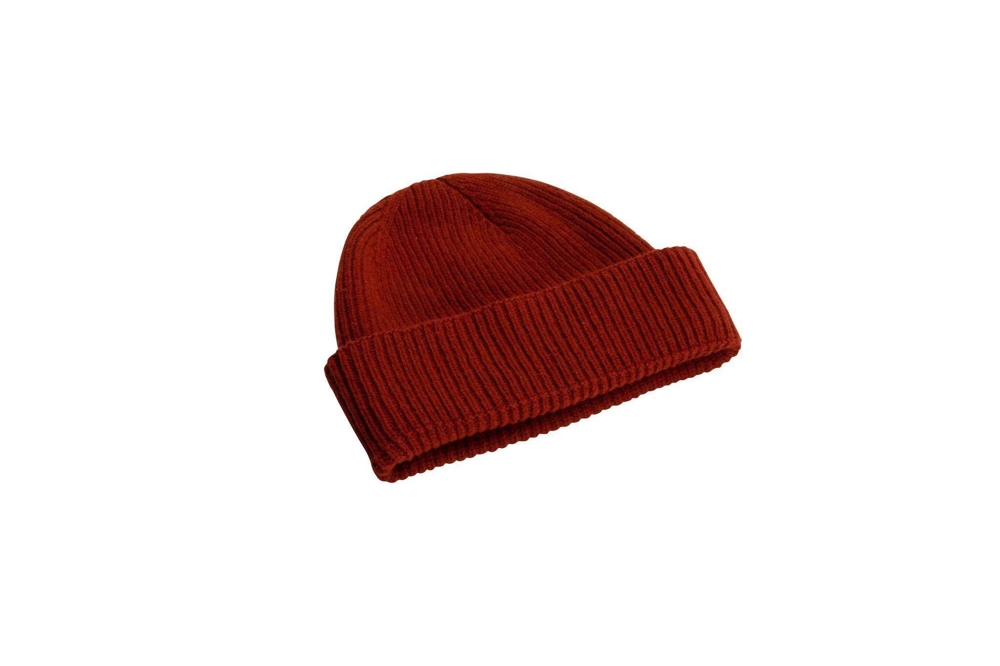 North Outdoor Kulo Beanie - 100% Merino Wool - Made in Finland, Rust