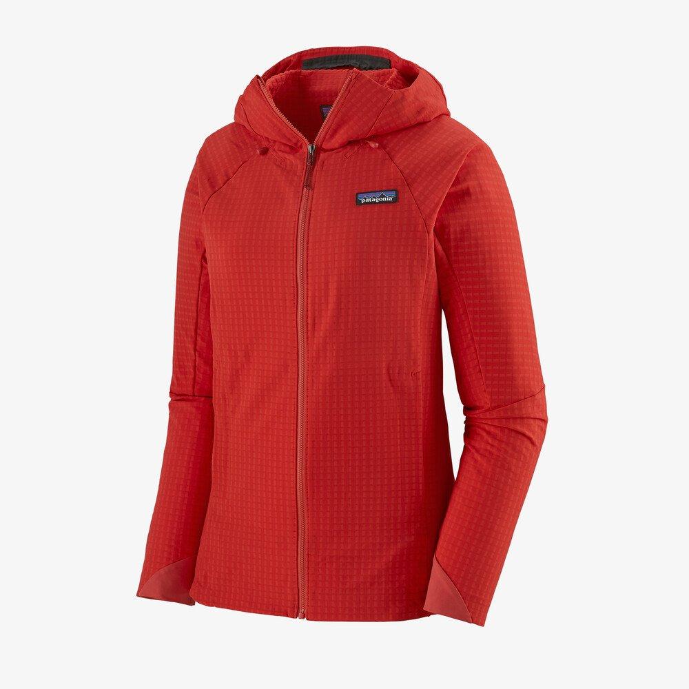 Patagonia Women's R1 TechFace Hoody - Recycled Polyester, Catalan Coral / M