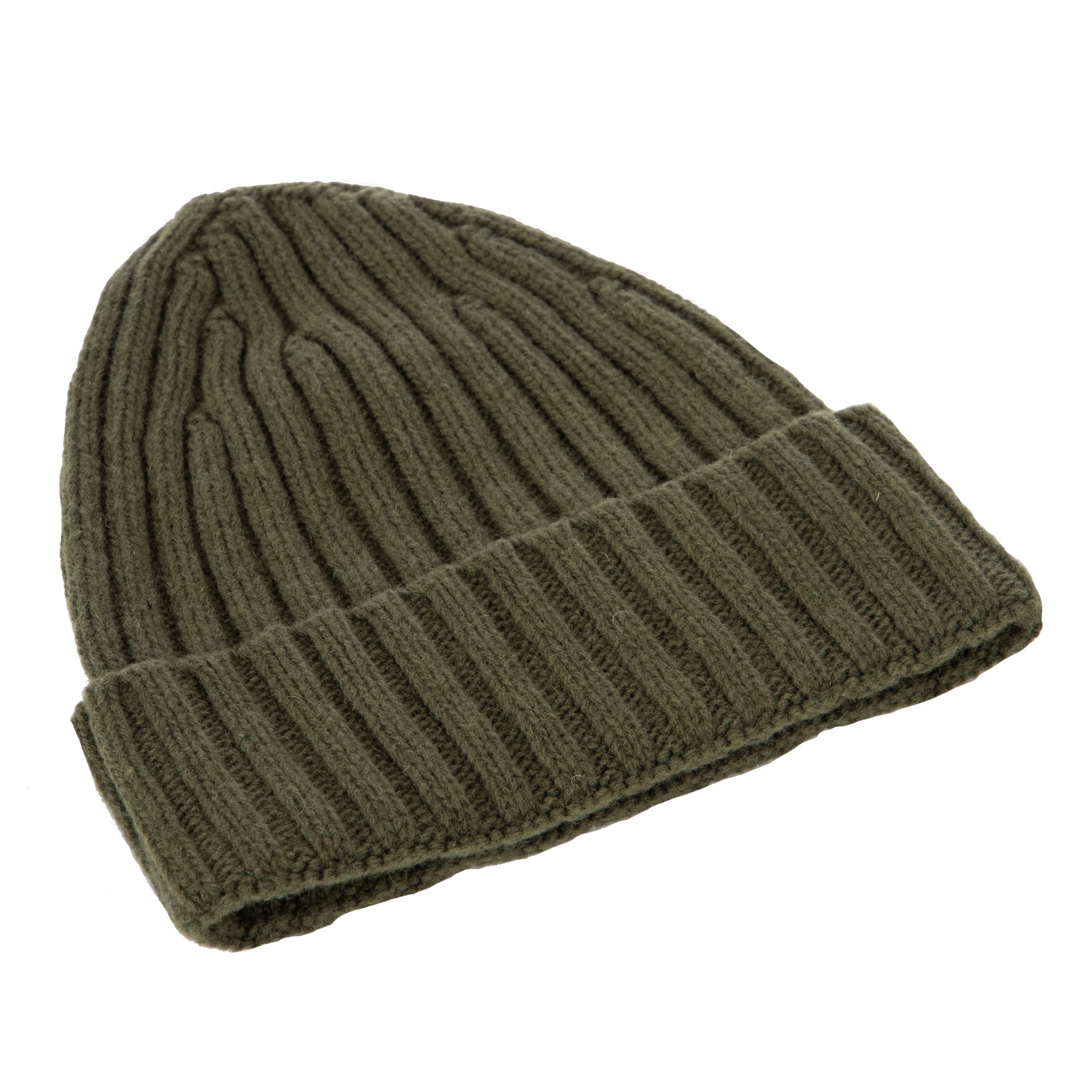 North Outdoor Viklo Beanie - 100% Merino Wool, Olive Green