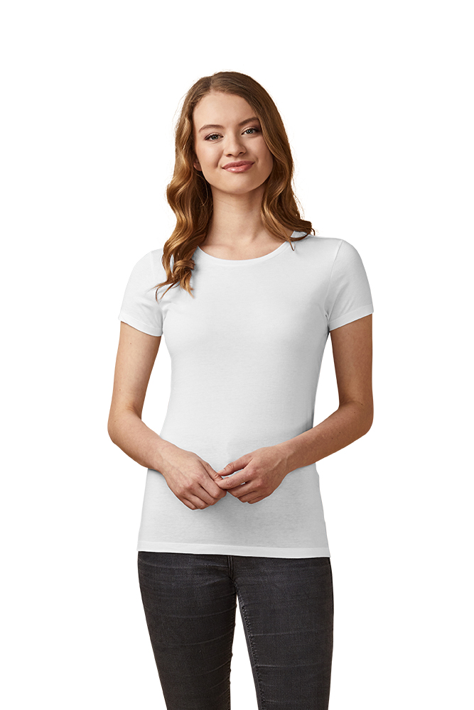 X.O Rundhals T-Shirt Damen, Weiß, L