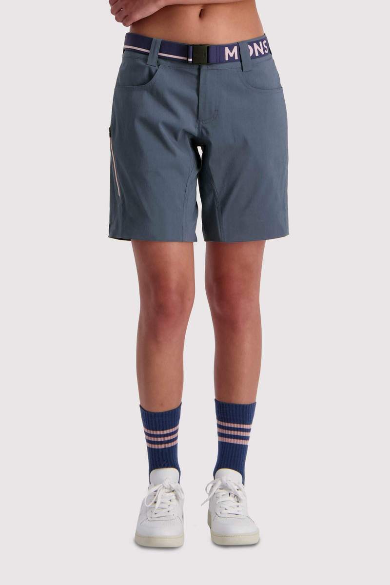 Mons Royale Women's Nomad Shorts - Merino Wool, Dark Denim / M