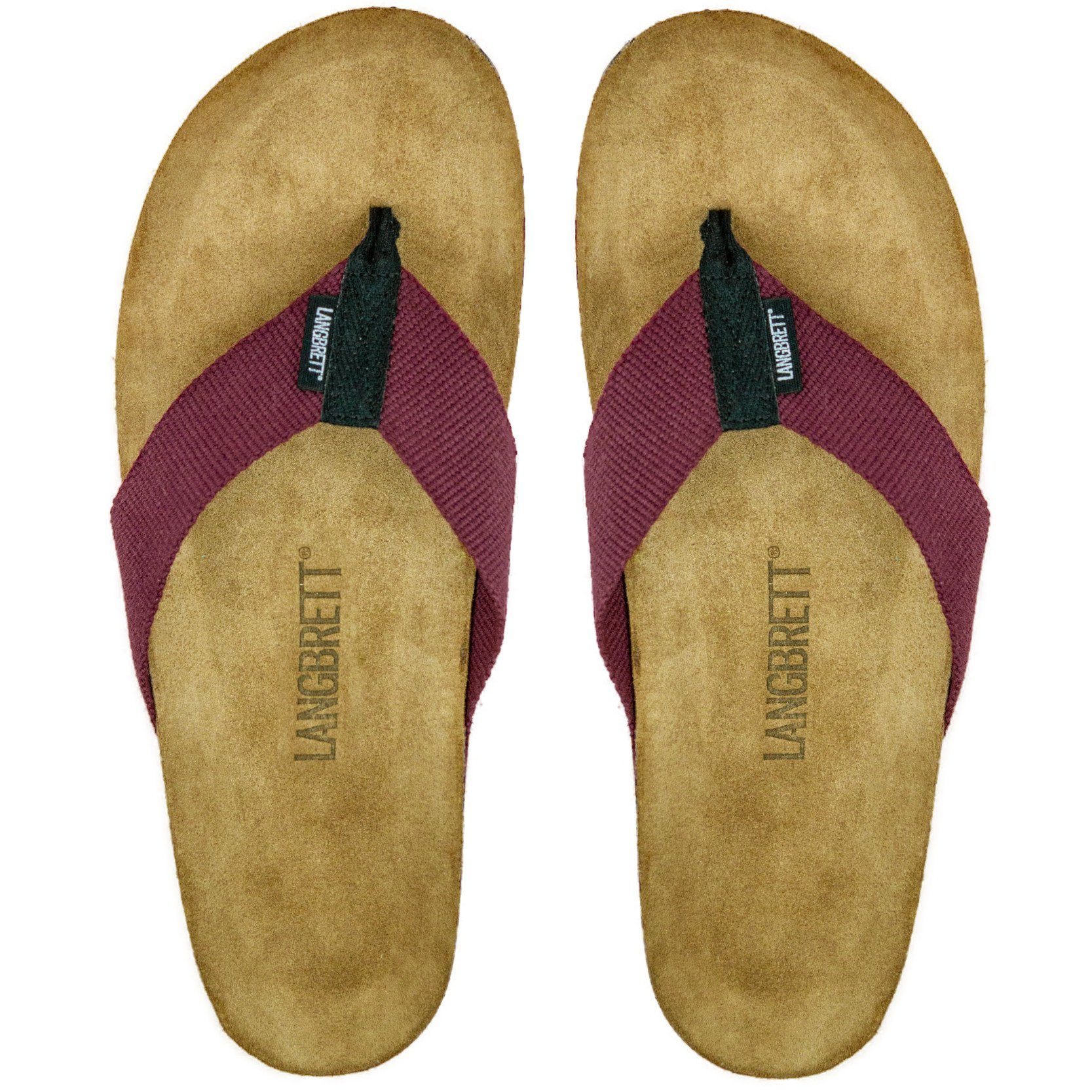 LANGBRETT GUR Ecological sandals, Bordeaux / 40
